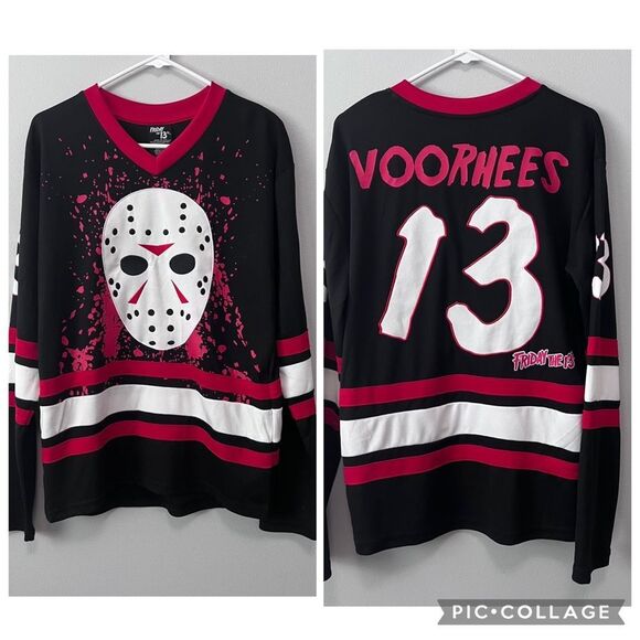Friday the 13th Graphic Long Sleeve Hockey Jersey Size S - Picture 1 of 7